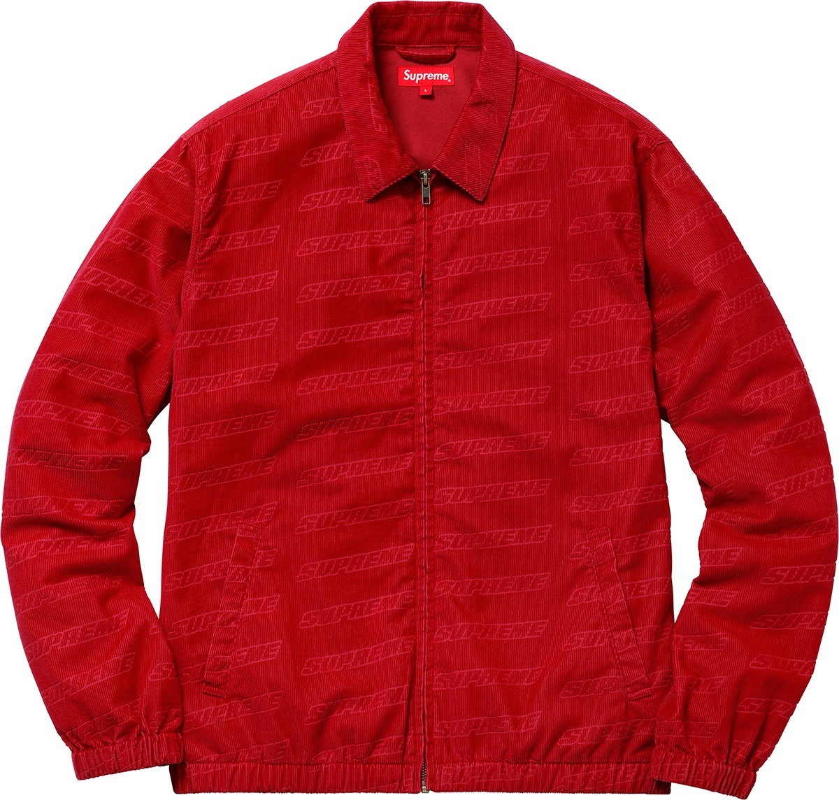 Debossed Logo Corduroy Jacket view 4